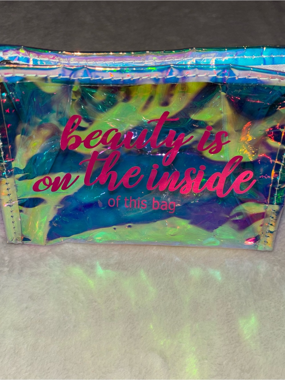 Beauty Brands Iridescent Makeup Bag